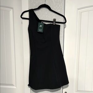 HALARA Black One Shoulder Dress